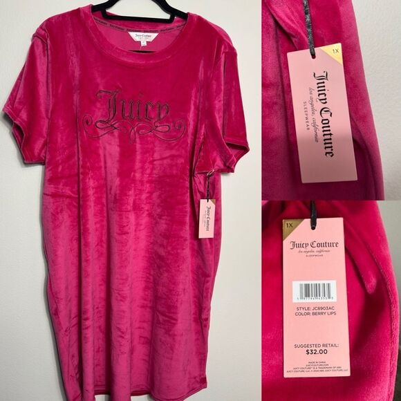 Juicy Coture Pink Dress Sleepwear Size 1X NWT - Picture 2 of 5